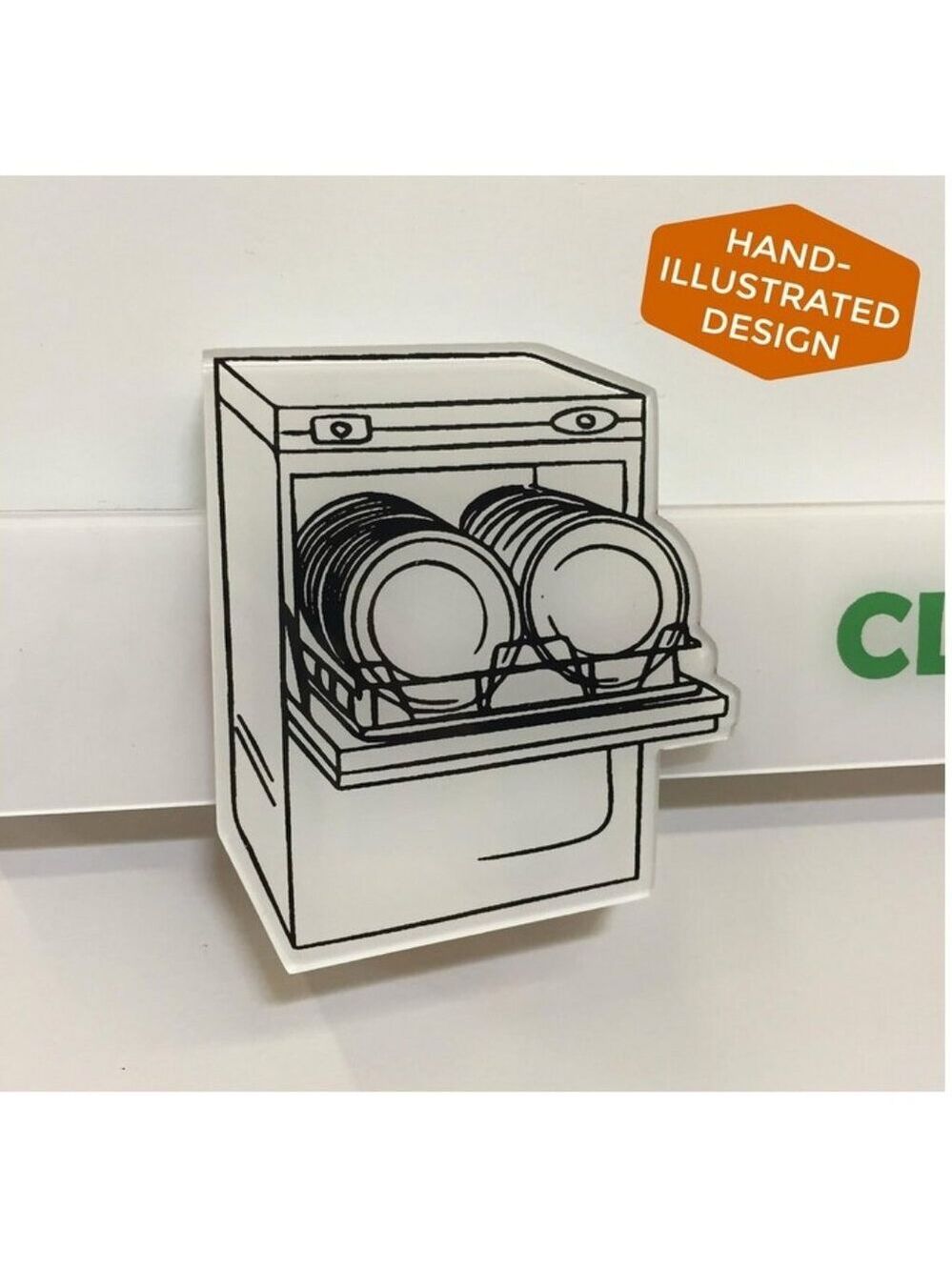 Clean Dirty Dishwasher Magnet Sign - Picture 4 of 6
